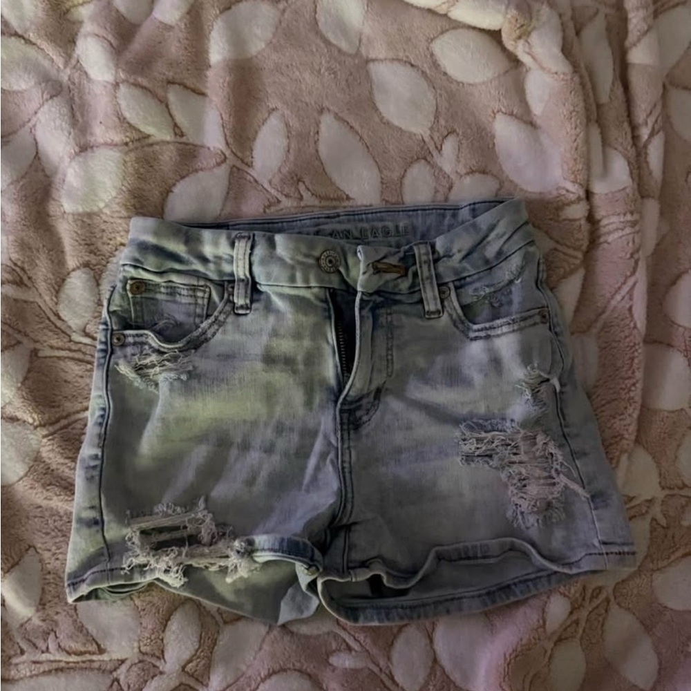 American Eagle 0 Distressed Denim Women Shorts